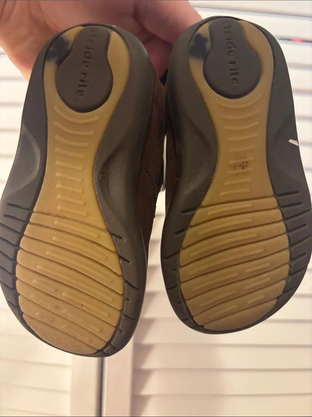 Stride Rite Brown Suede Heart T-Strap Girls Shoes